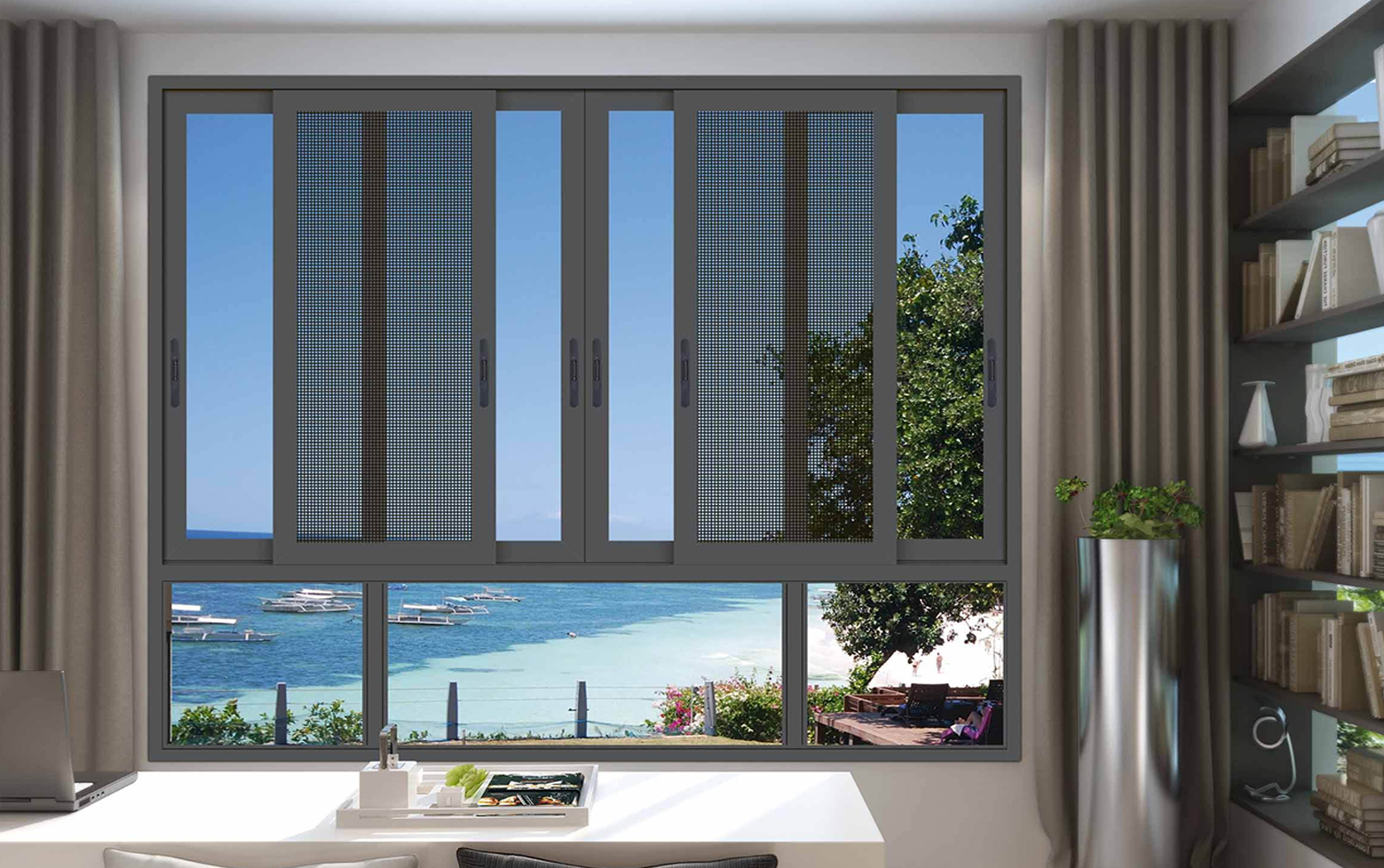 120推拉窗纱一体系列